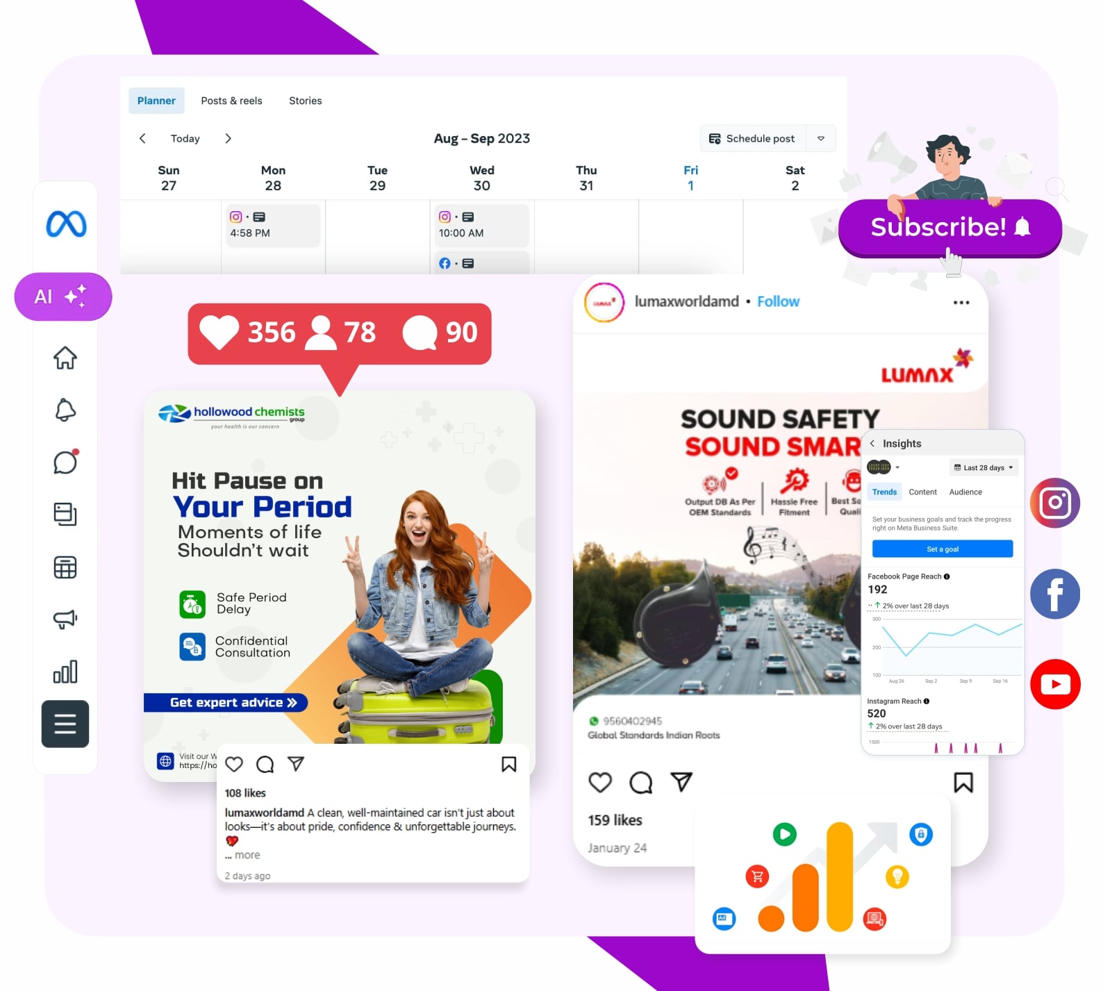 B2B social media marketing by Recharge Trendd Global